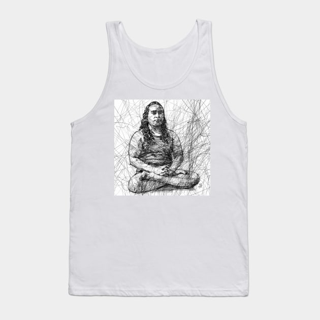 PARAMAHANSA YOGANANDA ink portrait .2 Tank Top by lautir